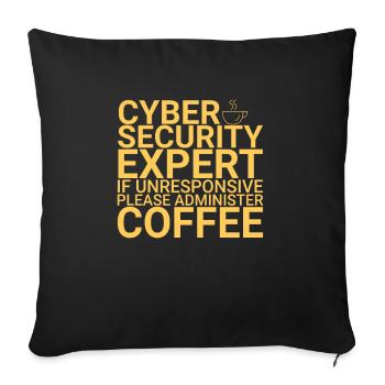 "Cybersecurity Expert Coffee | Cybersecurity" - Sofakissenbezug 45 x 45 cm - Schwarz - Vorne