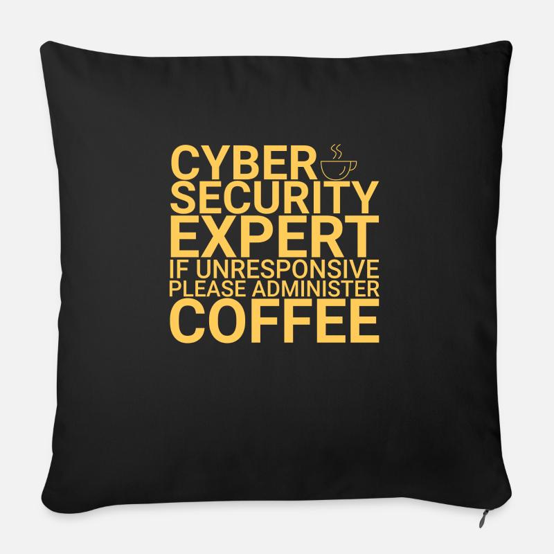 "Cybersecurity Expert Coffee | Cybersecurity" - Sofa pillowcase 17,3'' x 17,3'' (45 x 45 cm) - black