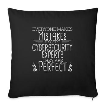 "Cybersecurity Expert Perfect | Cybersecurity" - Sofakissenbezug 45 x 45 cm - Schwarz - Vorne