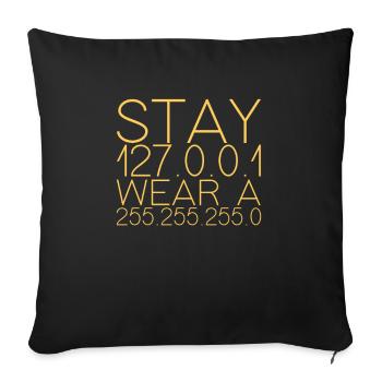 "Stay Home | Informatik" - Sofakissenbezug 45 x 45 cm - Schwarz - Vorne