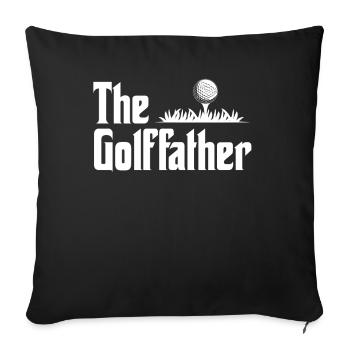 The Golffather Golfen Golf Inputt Caddy Pusha - Sofakissenbezug 45 x 45 cm - Schwarz - Vorne