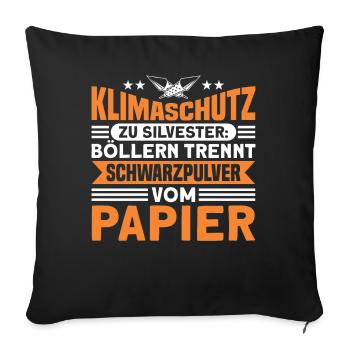 Pyrotechniker Feuerwerker Feuerwerk Geschenk - Sofakissenbezug 45 x 45 cm - Schwarz - Vorne