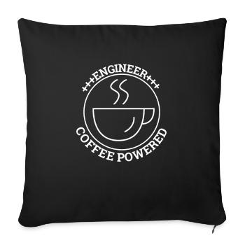 "Engineer Coffee | Ingenieur" - Sofakissenbezug 45 x 45 cm - Schwarz - Vorne