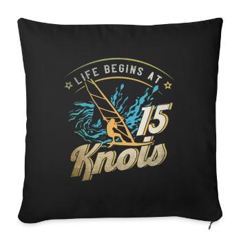 Windsurfer Surfer Windsurfen Geschenk - Sofakissenbezug 45 x 45 cm - Schwarz - Vorne