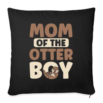 Animal Otter Lover Otter Gift - Sofa pillowcase 17,3'' x 17,3'' (45 x 45 cm) - black - Front