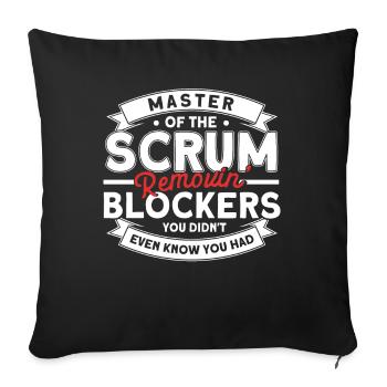 Git Developer Scrum Master Programmer Geschenk - Sofakissenbezug 45 x 45 cm - Schwarz - Vorne