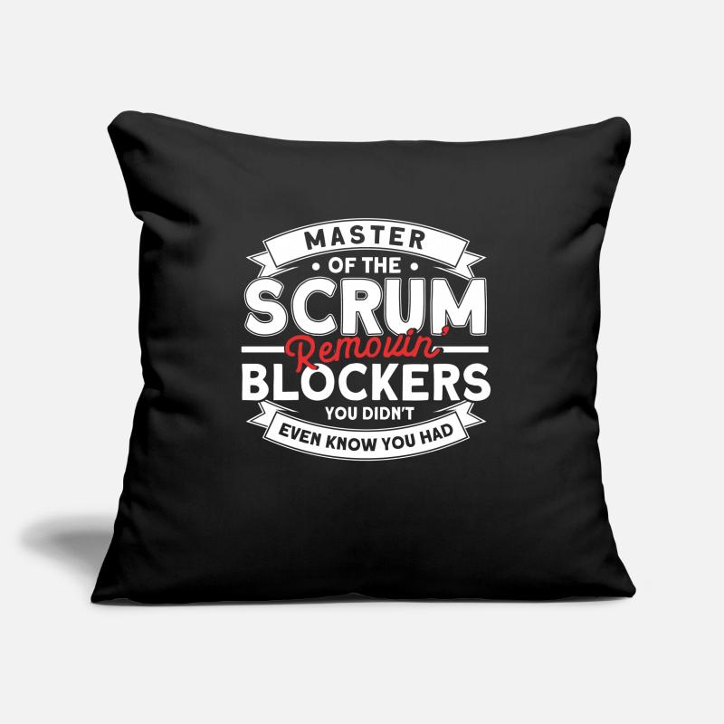Git Developer Scrum Master Programmeur Cadeau Housse de coussin décorative 45 x 45 cm