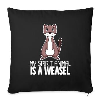 Weasel - Sofa pillowcase 17,3'' x 17,3'' (45 x 45 cm) - black - Front