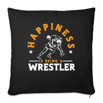 Wrestling Wrestling Trainer Wrestling Gift - Sofa pillowcase 17,3'' x 17,3'' (45 x 45 cm) - black - Front