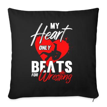 Wrestling Trainer Wrestling Wrestling Gift - Sofa pillowcase 17,3'' x 17,3'' (45 x 45 cm) - black - Front