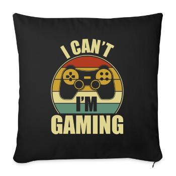 Zocker Videospiel Jungs Gaming Geschenke - Sofakissenbezug 45 x 45 cm - Schwarz - Vorne