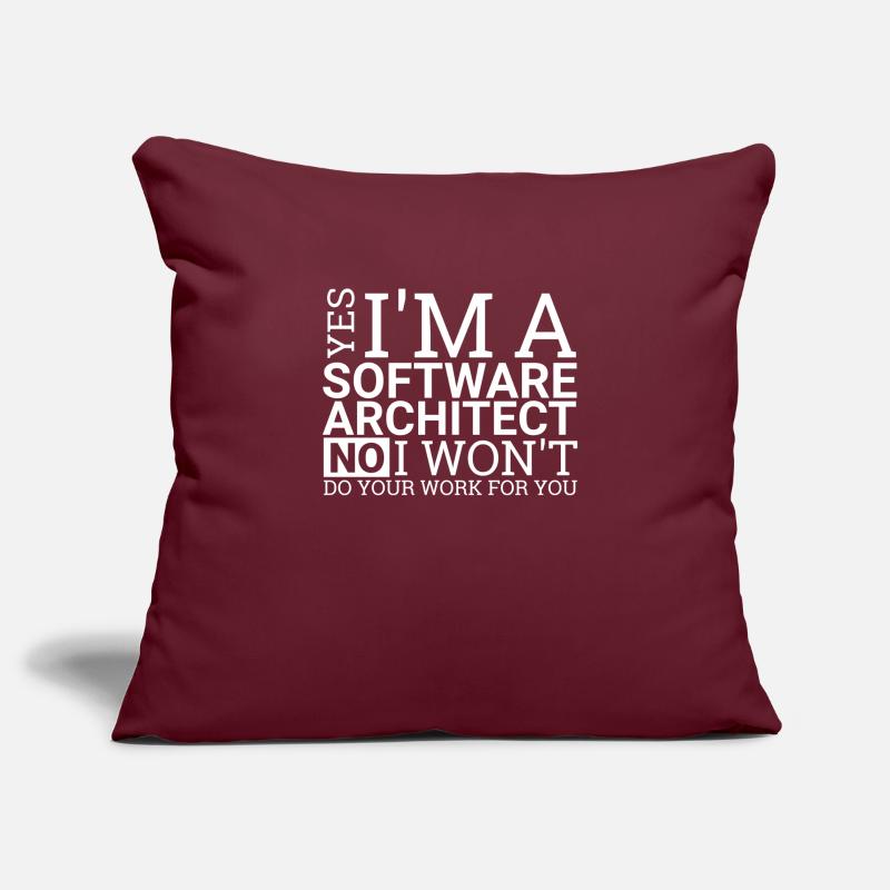 "Software Architect Work | Software Architecture" Sofa pillowcase 17,3'' x 17,3'' (45 x 45 cm)