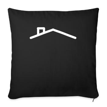 House Roof - Sofa pillowcase 17,3'' x 17,3'' (45 x 45 cm) - black - Front