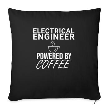"Electrical Engineer Coffee | Elektrotechnik" - Sofakissenbezug 45 x 45 cm - Schwarz - Vorne