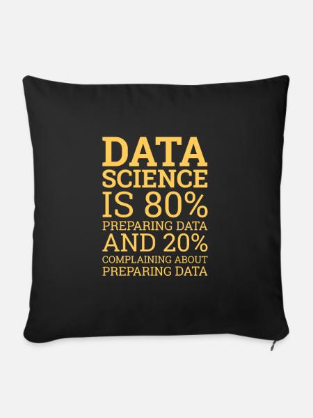 "Complaining Data Science | Data Science" - Sofakissenbezug 45 x 45 cm - Schwarz
