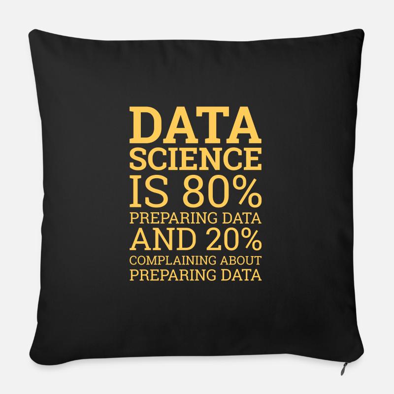 "Complaining Data Science | Data Science" - Sofakissenbezug 45 x 45 cm - Schwarz