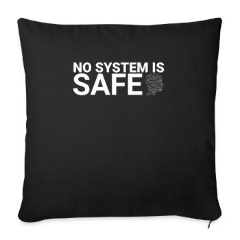 "Cyber Security Safe System | Cybersecurity" - Sofakissenbezug 45 x 45 cm - Schwarz - Vorne
