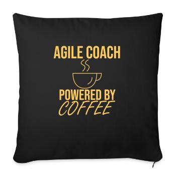 "Agile Coach Coffee | Agile" - Sofakissenbezug 45 x 45 cm - Schwarz - Vorne