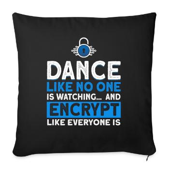 Computer Geek IT Security Cybersecurity Gift - Sofa pillowcase 17,3'' x 17,3'' (45 x 45 cm) - black - Front