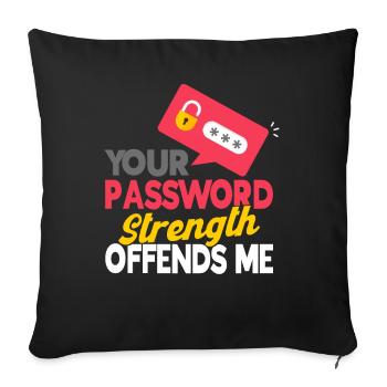Sécurité informatique Geek Cybersécurité Cadeau - Housse de coussin décorative 45 x 45 cm - noir - Devant