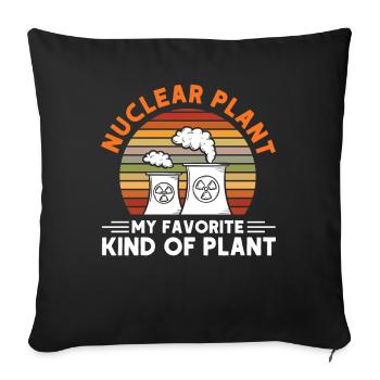 Engineering Degree Nuclear Technology Nuclear Engineer - Sofa pillowcase 17,3'' x 17,3'' (45 x 45 cm) - black - Front
