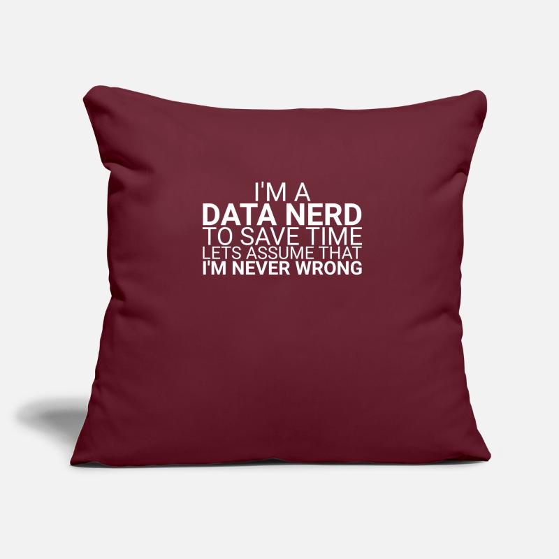 "Data Nerd Time | Data Science" Sofakissenbezug 45 x 45 cm