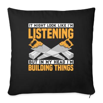 Carpenter & Carpenter Carpenter Gifts - Sofa pillowcase 17,3'' x 17,3'' (45 x 45 cm) - black - Front