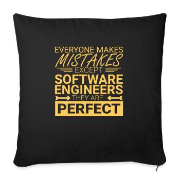 "Software Engineer Perfect | Programming" - Sofakissenbezug 45 x 45 cm - Schwarz - Vorne