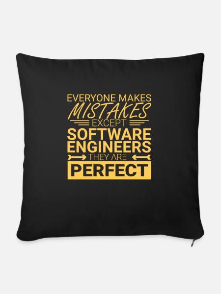 "Software Engineer Perfect | Programming" - Sofakissenbezug 45 x 45 cm - Schwarz