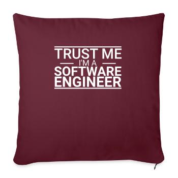 "Software Engineer Trust | Programming" - Sofakissenbezug 45 x 45 cm - Burgunderrot - Vorne