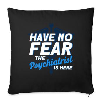 Psychiatrist Psychology Psychiatry Gift - Sofa pillowcase 17,3'' x 17,3'' (45 x 45 cm) - black - Front