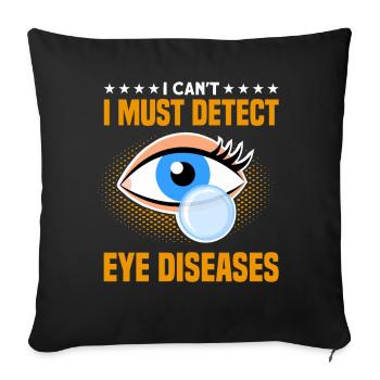 Sehkraft Augenarzt Optometrie Geschenk - Sofakissenbezug 45 x 45 cm - Schwarz - Vorne