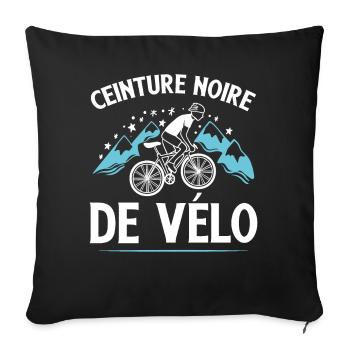 Cycliste, idée cadeau passionné vélo. Cyclisme - Housse de coussin décorative 45 x 45 cm - noir - Devant