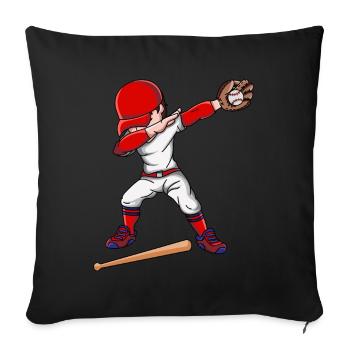 Baseball Sports Lovers BaseballEr Gifts - Sofa pillowcase 17,3'' x 17,3'' (45 x 45 cm) - black - Front