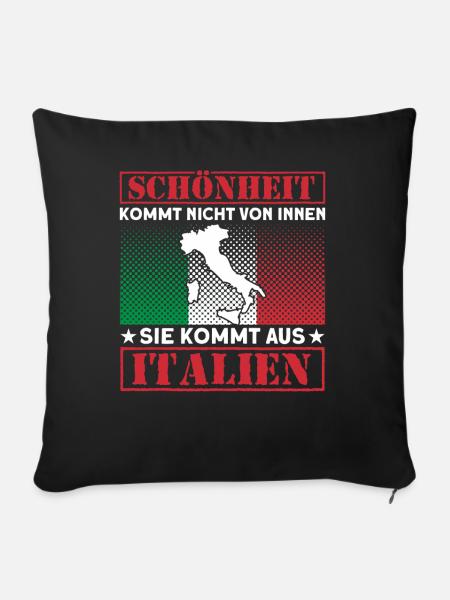 Italien Italienisch Italiener Geschenk - Sofakissenbezug 45 x 45 cm - Schwarz
