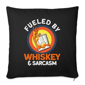 Drinker Whiskey Whiskey Lover Cadeau - Housse de coussin décorative 45 x 45 cm - noir - Devant