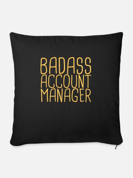 "Account Manager Badass | Vertrieb" - Sofakissenbezug 45 x 45 cm - Schwarz
