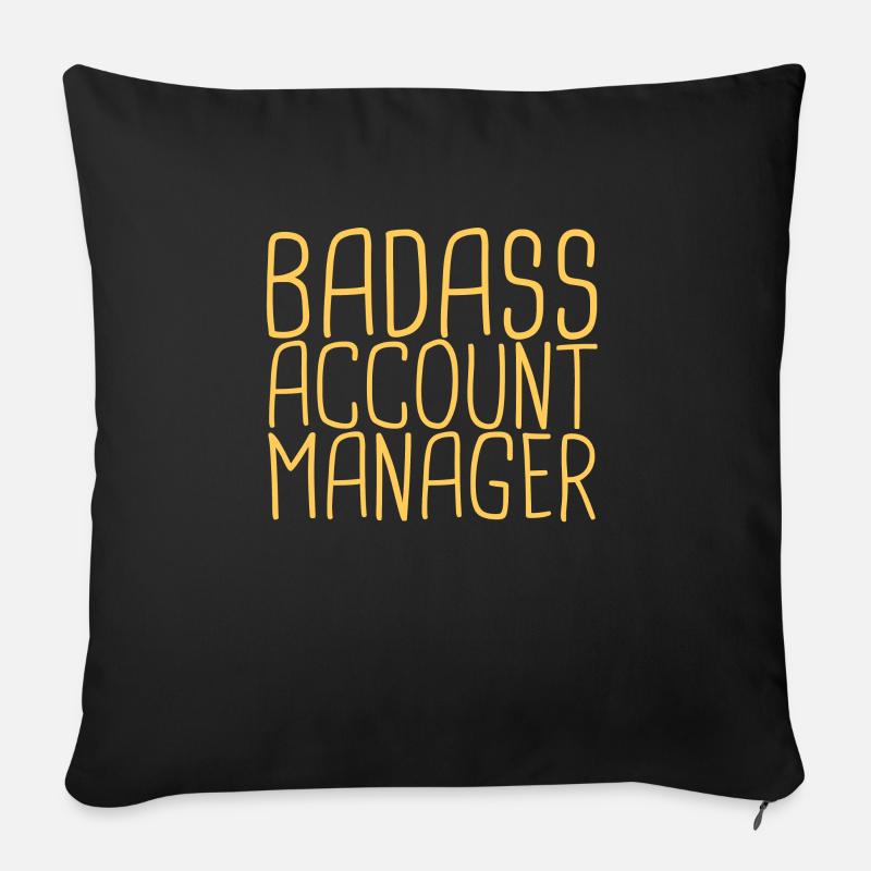 "Account Manager Badass | Vertrieb" - Sofakissenbezug 45 x 45 cm - Schwarz