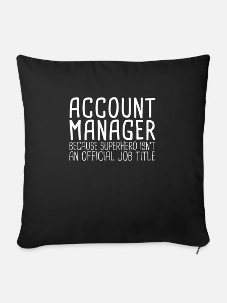 "Account Manager Superhero | Vertrieb" - Sofakissenbezug 45 x 45 cm - Schwarz