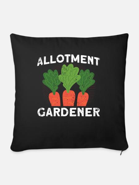 Kleingärtner Gartenarbeit Hobbygärtner Geschenk - Sofakissenbezug 45 x 45 cm - Schwarz