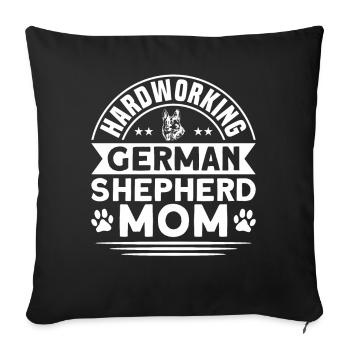 Berger allemand Mama Berger allemand - Housse de coussin décorative 45 x 45 cm - noir - Devant
