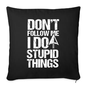 Arrowhead Collector Archery Artifact - Sofa pillowcase 17,3'' x 17,3'' (45 x 45 cm) - black - Front