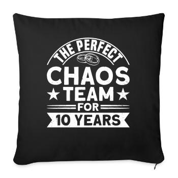 10Th anniversary married couple wedding anniversary gift - Sofa pillowcase 17,3'' x 17,3'' (45 x 45 cm) - black - Front