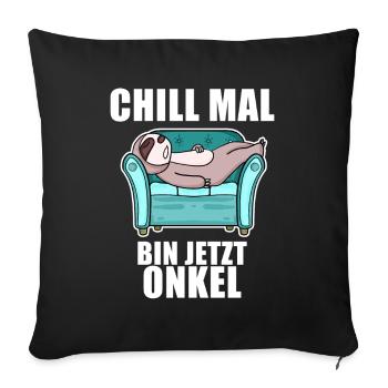 Neffe Onkel Geschenk - Sofakissenbezug 45 x 45 cm - Schwarz - Vorne