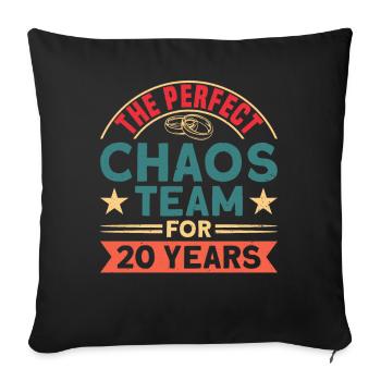 Retro Wedding Anniversary 20 Anniversary Married Couple Gift - Sofa pillowcase 17,3'' x 17,3'' (45 x 45 cm) - black - Front