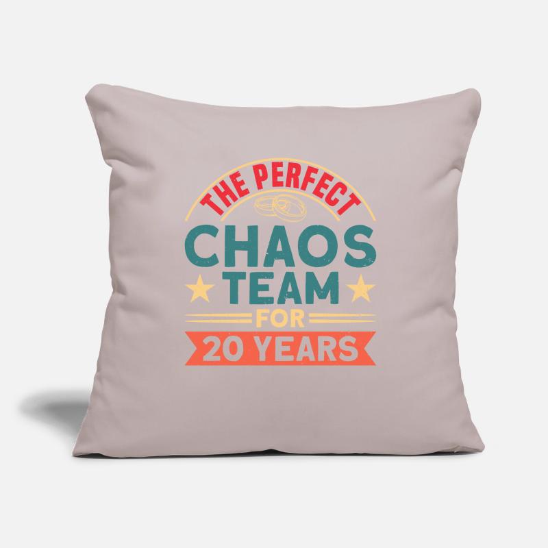 Retro Hochzeitstag 20 Jahrestag Ehepaar Geschenk Sofakissenbezug 45 x 45 cm
