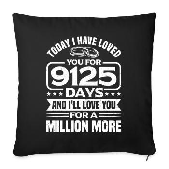 25th Anniversary Married Couple Wedding Anniversary Gift - Sofa pillowcase 17,3'' x 17,3'' (45 x 45 cm) - black - Front