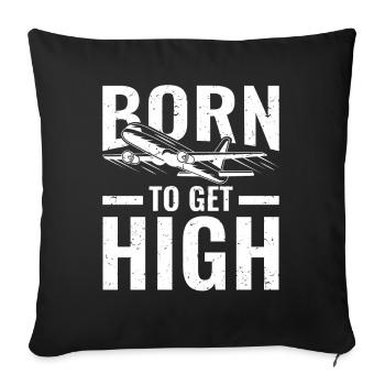 Airplane Pilot Flying Pilot Pilot Gift - Sofa pillowcase 17,3'' x 17,3'' (45 x 45 cm) - black - Front