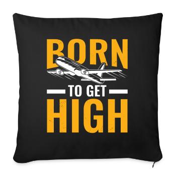Airplane Pilot Flying Pilot Pilot Gift - Sofa pillowcase 17,3'' x 17,3'' (45 x 45 cm) - black - Front