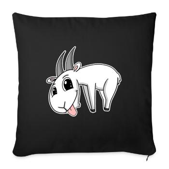 Goat Goat Buck - Sofa pillowcase 17,3'' x 17,3'' (45 x 45 cm) - black - Front